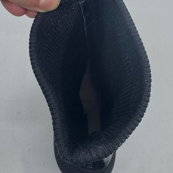 MARINA RINALDI Ribbed Black Sock Ankle Boot Kitten Heels - Picture 8 of 8